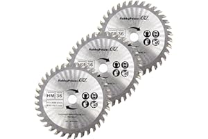 HOBBYPOWER24 Zestaw 3 ręcznych mini piły tarczowej HM do drewna średnica 85 x 10 mm 36 zębów odpowiednia do Aldi Duro/Lidl/Norma