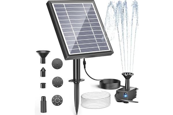 Fontaine solaire extérieure - Pompe de bassin 2,5 W filtre - Pompe à eau solaire extérieure conduite d'eau mini étang jeu d'eau