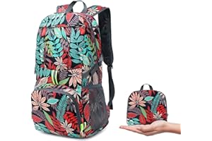 Aedcbaide Sac à dos pliable ultra léger de 35 L - Sac à dos de randonnée résistant à l'eau avec design réfléchissant de nuit - Sac à dos portable pour femme pour l'escalade en plein air