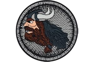 EXPRESS-STICKEREI Viking Patches Iron on Viking Deco Viking Accessories for Men/Women | Heavy Metal Patches Iron on Viking Tactical Morale Patches for Viking Costume Men | 75x75 mm