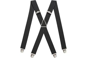 Pierrot Bretelle Uomo Larghe Vintage - Clip molto forti Regolabili Fino A 130cm - Bretelle Uomo Eleganti Artigianali Garantite A Vita