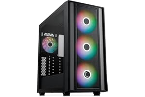 Cooler Master MasterBox 600 Mid-Tower E-ATX Airflow Case - Back Connect MB & 420mm Radiator Ready, 3 x 140mm & 1 x 120mm ARGB PWM Fans Pre-Installed, Tempered Glass Side, USB 3.2 Gen 2x2 Type-C
