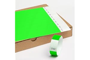 MESSIMO Einlassbänder aus Tyvek ohne Aufdruck 19 x 255 mm - 1000 Stück Party Eintrittsbänder - Selbstklebend und Wasserdicht Festival Armbänder - Club Bänder