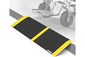 LIEKUMM Threshold Ramp 25 x 80 cm, 300 kg Load Capacity Aluminium Lightweight Wheelchair Ramp, Door Ramps for Wheelchairs, Mobility Scooters, Doorways, Stairs, Steps, Curbs