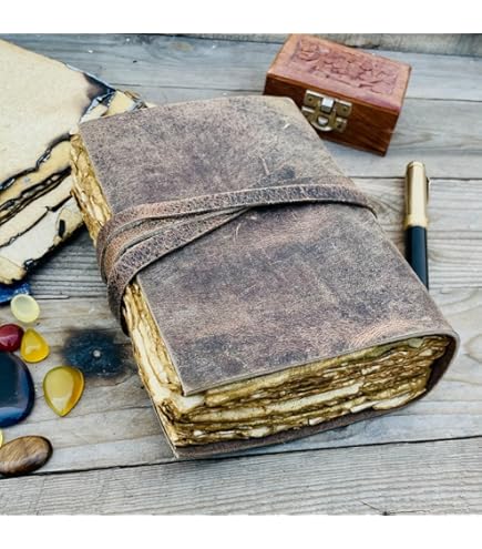Fat Leather Journal, Tree of Life - Schrijven Notebook Handgemaakte lederen gebonden dagelijkse notitieblokken voor mannen en
