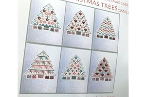 Riverdrift House Cross Stitch Card KIT Little Christmas Trees to Stitch and Make 6 Christmas Cards (A6)