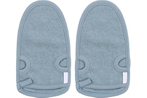 GZDAOXIA 2 Pezzi guanto esfoliante,exfoliating gloves, Naturale Peeling,Guanto Scrub Corpo,per pulisce corpo e viso,libera efficacemente le impurità della pelle(grigio)