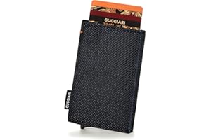 GUGGIARI® Etui na karty kredytowe – etui na karty z przegródką na monety/miejsce na karty z zapięciem magnetycznym – aluminiowy uchwyt na karty RFID – mini portfel męski – cienki portfel dla mężczyzn,