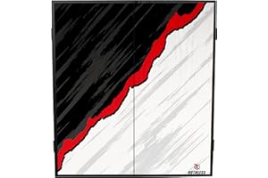 RUTHLESS Dart Board Cabinet | Professional Heavy Duty Square Black Dartboard Storage