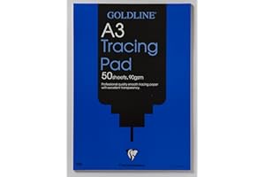 Clairefontaine - Ref GPT1A3Z - Goldline Professional Tracing Pad (Contains 50 Sheets) - A3 (420 x 297mm) in Size, 90gsm Paper, FSC-Certified - Suitable for Tracing Items