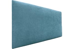 DHOME Cabecero de Polipiel o Tela AQUALINE Liso cabeceros Cabezal tapizado Cama Lujo (Tela Turquesa, 95cm (Camas 70/80/90))