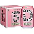 Dalston's Sparkling Rhubarb Soda (4x330ml) - Real Squeezed Rhubarb & Sparkling Water - 40 Kcal - No Added Sugar - No Artificial Sweeteners - Healthy Alternative - Low Calorie - Vegan