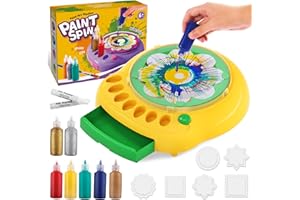 TingingYuli Kunst und Handwerk für Kinder im Alter von 6-12 Jahren, Farbe-Drehkunst-Maschinen-Set, coole Mal-Spinner-Spielzeuge-Sets, kreative Kunstmaterialien Geschenke für Jungen und Mädchen (Grün)