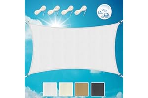 Sol Royal Sonnensegel rechteckig Wasserdicht 2x4m Terrasse – Sonnensegel Balkon Segeltuch UV Sonnenschutz Garten Pool Camping Sonnenschutz Segel Weiß – PS9