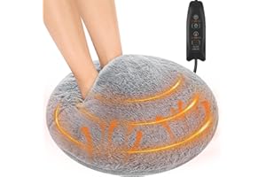 JIZZU Scaldapiedi Elettrico, Coprigambe Riscaldato Elettricamente con Telecomando, 3 Temperatura, Riscaldatore per Piedi Caldo, con Funzione Timer, per Uso Invernale Casa e Ufficio