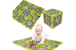 Humbi Puzzle piankowe Mata piankowa Miasto Uliczki 31,5 x 31,5 x 1cm 9 szt.