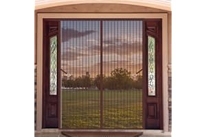 DOGUO Zanzariera Magnetica Porta Finestra 90 x 250 cm Zanzariera Magnetica Finestra Chiusura Maticamente Magnetica Zanzariera Per Porte Zanzariera Porta Finestra, Marrone