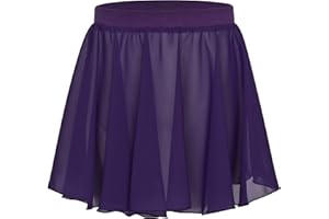 tanzmuster Falda de Ballet 'Eva' de Gasa para niñas, Cinturilla elástica, en Rosa, Azul Claro, Blanco, Negro, Lila, Fucsia, Azul Marino, borgoña y Lavanda