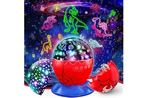 Toyokid Spider Toys for 1 2 3 4 5 6 Year Old Boys Gifts, Early Christmas Presents Xmas Gifts for Kids Toy Christmas Gifts for 1-12 Year Old Boys Dinosaur Night Light Projector Sensory Lights Toys