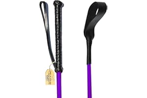 PRAIRIE HORSE SUPPLY Riding Crop for Horse Fiberglass Shaft with Leather Double Slapper