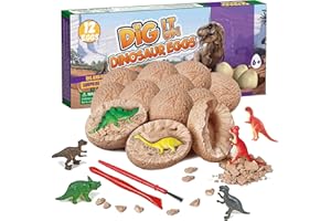 Trasdeo Dino Ausgrabungsset für Kinder, Dino Ei Dinosaurier Spielzeug ab 4 5 6 7 8 9 Jahre Junge Dino Spielzeug Geschenk Junge 4 5 6 7 8 9 Jahre Kinderspielzeug Kinder Ostern Geschenke Kinder