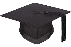 GRADUATION ATTIRE University academic mortarboard (Bachelor) - Graduation cap (Large - Circumference 59cm - 62cm)