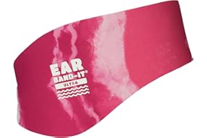 Ear Band-It Ultra Swimming Headband (Keep Water Out, Hold Earplugs in) Doctor Recommended Large (Ages 8-Adult) Tie Die Pink