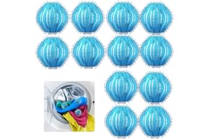Konipl 12 Stücke Sicherer Tierhaarentferner Waschmaschine,Effektiver Fusselball und Fusselfänger,Haarfänger Flusensiebe,Praktisches Zubehör für die Wäschepflege- Waschmaschinenzubehörr