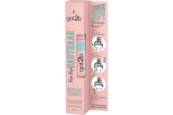 got2b hår mascara-borste Bye babyhår (16 ml), borste för fastsättning av babyhår ger en glänsande finish, fjäderlätt och inte fet även när du är på språng