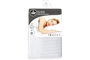 ALL DECORE PLAZA HOME S.L. ADP HOME QUALITY PRODUCT SELECTION ADP Home - Funda de colchón Cutí con Cremallera L, 105x200+30 cm (para Cama de 105 cm), Blanco