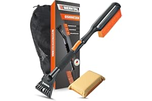 WERKTAL - Eiskratzer [MAX] Auto mit Besen - Effektiver Auto Eiskratzer [Teleskop] - Ultra Schneebesen Auto - Innovativer Scheibenkratzer Auto mit Eisbrecher Funktion - Stabiler Schneekratzer V2