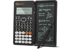 zerotop Wissenschaftlicher Taschenrechner, 417 Funktionen Taschenrechner Solar mit 6-Zoll-LCD-Schreibtablett 16-stelliger Faltbarer Solar und Batterie Stromversorgung für Studenten Lehrer Ingenieure