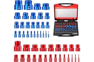 XUNTOP Probador de Roscas 50PCS Comprobador de Roscas 27Estándar&23Métrico Probador de Tamaño dede Rosca de Tuerca y Tornillo para Reparación de Automóviles DIY en Área Complicada y Estrecha