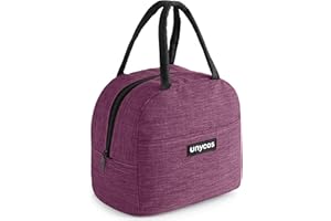 unycos - Bolsa Térmica Porta Alimentos【7L】 Nevera Portátil con Aislamiento, Lunch Box Impermeable, Hermética e Isotérmica, Porta Fiambrera para Almuerzo, Oficina, Viaje, Pícnic o Colegio (Morado)