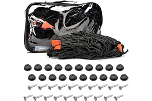 MUSCCCM Anhängernetz Dehnbar für Anhänger der Größen 1x2 m bis 2x3 m -engmaschig mit Schwarz Gummiseil für Transportsicherheit, Außengehege für Kaninchen, Sandkastenabdeckung, Balkonnetz elastisch