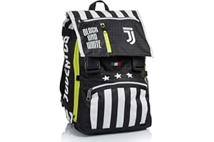 Seven Big Juventus, erweiterbarer Rucksack, gerämiger Schulranzen, Extra Volumen, für Kinder; Schule & Freizeit, Schwarz/Weiß,