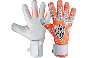 ‎KEEPERKING Keeperking Torwarthandschuhe für Erwachsene Fußballhandschuhe Herren Innennaht Profi Premier Grip 4mm Fester Sitz Unisex Jonior mehrere Größe und Farben