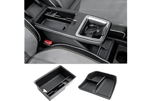 CDEFG Compatible with Megane E-Tech/Scenic E-Tech 2022-2024 2025 UK Storage Box, Megane E Tech Organiser Armrest Tray + Center Console Lower Tray, Scenic Accessoires [2 pcs]
