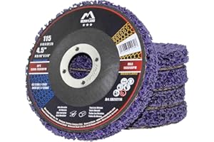 Merryland Dischi CSD 115 Vernice Ruggine per Smerigliatrice Angolare, 115mm Viola Disco per Decapaggio 5 Pezzi, Acciaio INOX Disco per Rimozione Disco per Pulizia, Bravo-Line SB207114-05