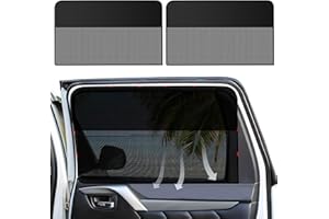 PANYI 2 Stück Autofenster Sonnenschutz Magnetische Sonnenschutz Auto Seitenscheibe UV-Schutz Mesh-Auto-Sonnenblenden 50 x 78 cm Schützen Kinder,Haustiere,Passagiere (10 Magnete)