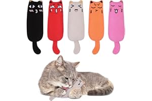 WOOTONG ADAKEL 5 Pieces Cat Catnip Toy Cat Chew Toy for Pet Cat Playing Chewing Teeth Cleaning
