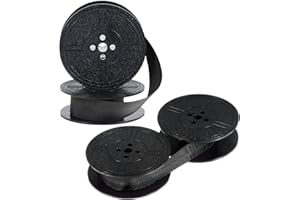 Prasacco 2 paia di nastri universali per macchina da scrivere, doppia bobina, vintage, per macchina da scrivere, nastro per macchina da scrivere, nastro di ricambio per la maggior parte delle macchine