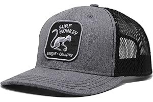 Surf Monkey Gorra Tipo Trucker Jaspeada - Visera Curvada - Gorra Ajustable Snapback - Parche Bordado Hombre/Mujer
