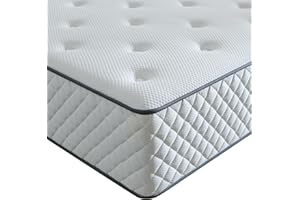 Sleremind Single Mattress | 7-Zone Hybrid Pocket Spring Medium-Firm Bed Mattress | Pressure Relief Technology & Cooling Gel Memory Foam(90×190×22cm)