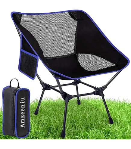 Homecall Chaise Camping Pliable - Dossier Réglable 5 Positions - Rembourrée - 120 Kg Max