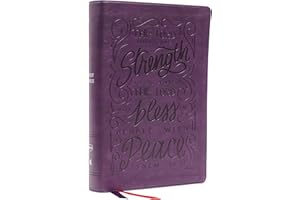NKJV, Giant Print Center-Column Reference Bible, Verse Art Cover Collection, Leathersoft, Purple, Red Letter, Comfort Print: Holy Bible, New King James Version
