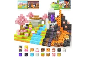 COODOO Magnetische Bausteine - Baue Mine Magnet Welt Zauberportal Set, Magnetische Fliesen Kleinkindspielzeug Outdoor Spielzeug für Jungen und Mädchen ab 3 Jahren, Kreative Kinderspiele Kinderspielzeug