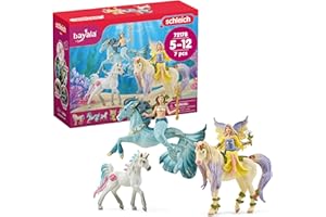 SCHLEICH Bayala - 7 PC Mermaid, Unicorn and Fairy Toy Starter Set for Girls and Boys - Cute Fairies and Unicorn Figures with Accessories - Fantasy Figurine Animal Playset for Kids Ages 5+ | 72178