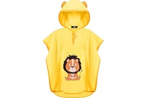 LAYNENBURG Premium Poncho de bain enfants avec capuche - 100% coton - OEKO TEX - bébé garçon fille serviette poncho éponge