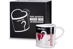 Froster Tazza magica, tazza che cambia il calore con messaggio nascosto, regalo "I Love You", tazza a forma di cuore per San Valentino